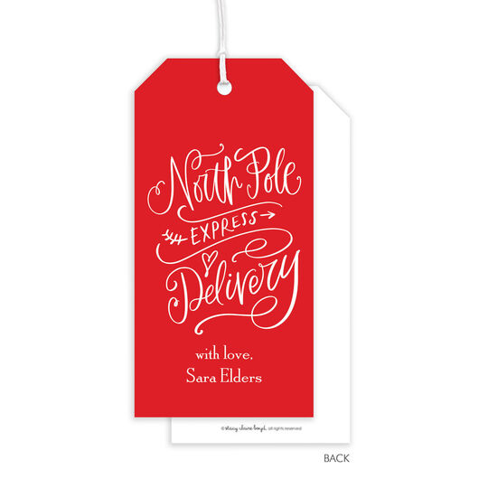 North Pole Express Large Hanging Gift Tags